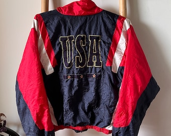 Mac Gregor Vintage 80s USA Mens Athletic Sports Zip Up Jacket