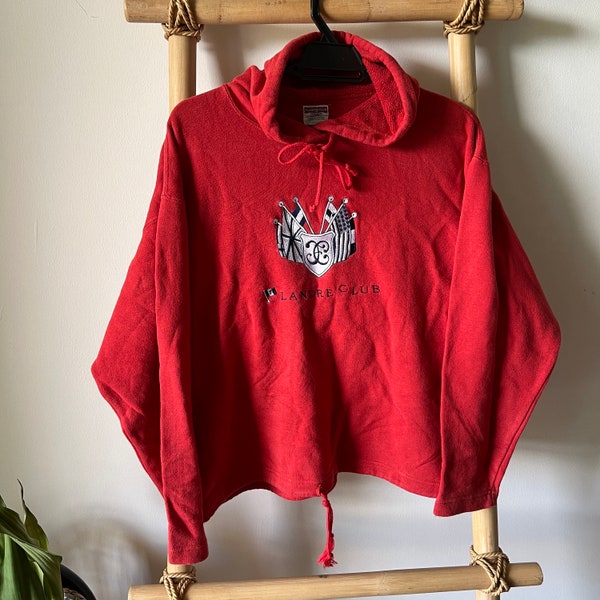 Vintage Flandre Club Roter Kapuzenpullover