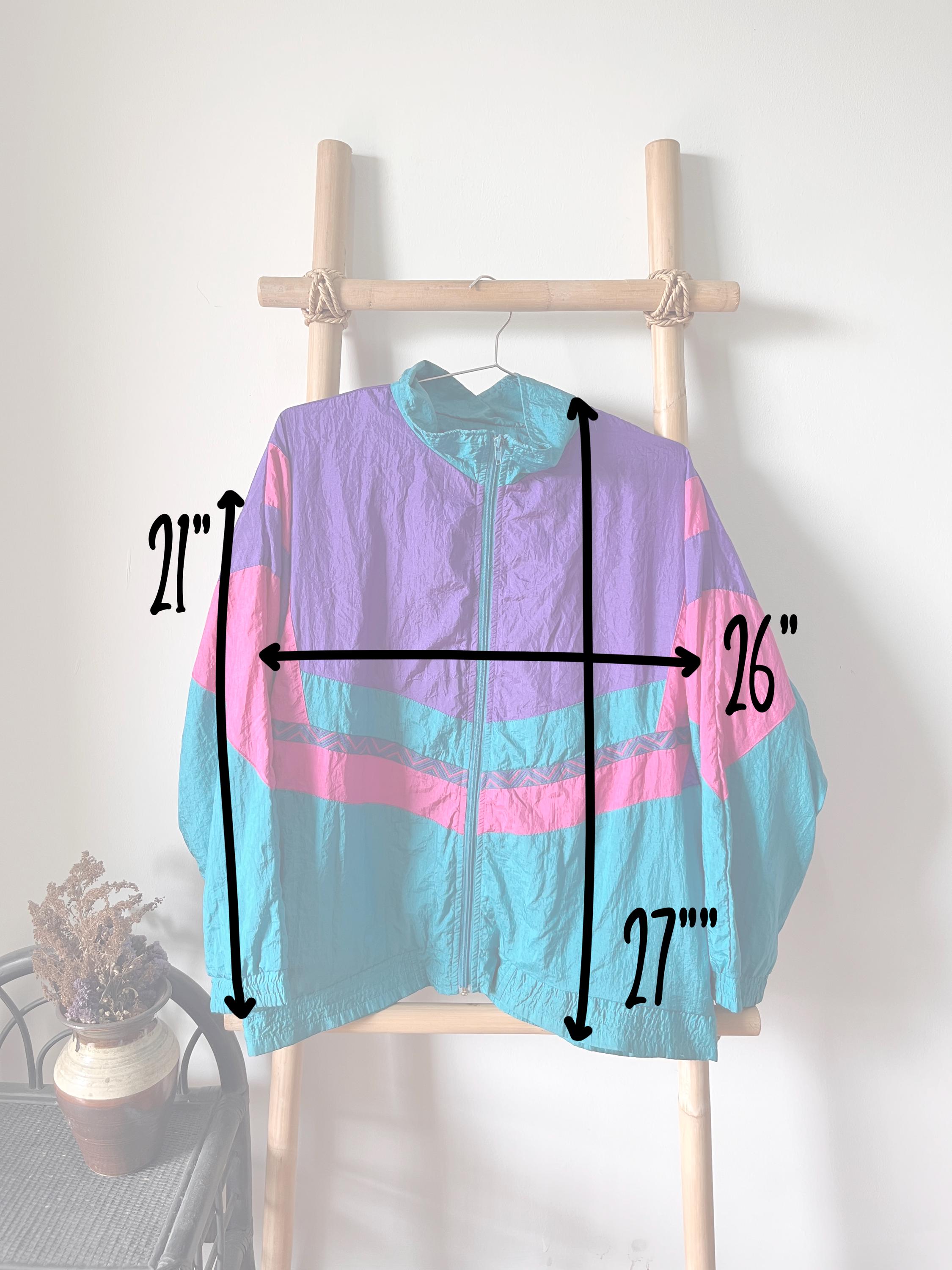 Bold & Bright 80s/90s Cabazon Color Block Windbreaker - Etsy