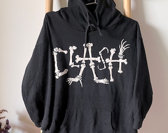 Rare 90s Clash Skull Black Hoodie