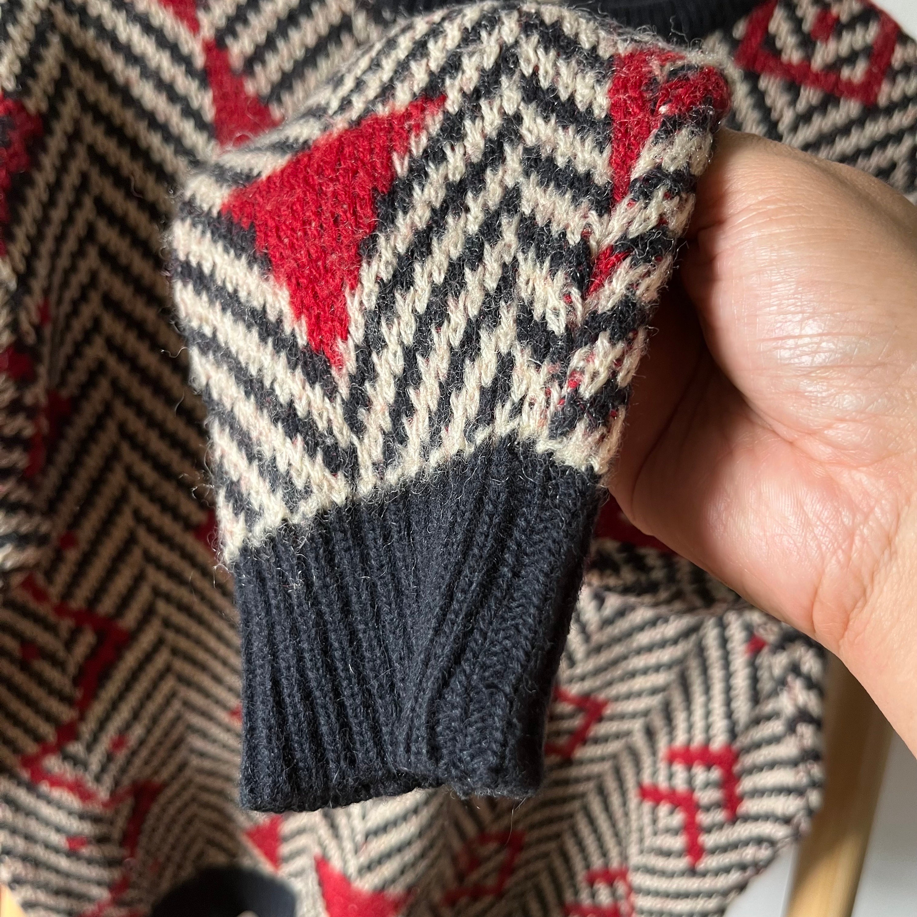 Vintage FICCE Uomo Japanese Designer Knitted Crewneck Sweatshirt 