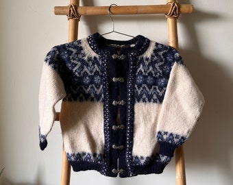 Vintage Nordstrikk Wool Cardigan Nordic Sweater Made in Norway