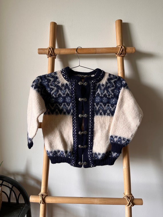 Vintage Nordstrikk Wool Cardigan Nordic Sweater M… - image 1