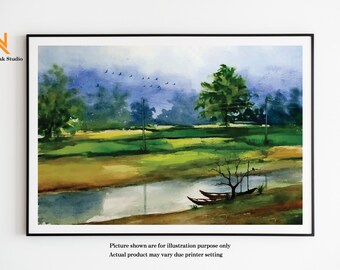 Wall Art Landscape Painting | Abstract Wall Art | Colorful Wall Art |  Wall Décor | Download | Printable Wall Art