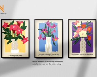Wall Art Flower POSTER | Abstract Wall Art | Colorful Wall Art |  Wall Décor | Download | Printable Wall Art