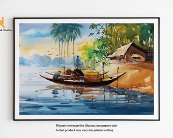 Wall Art Landscape Painting | Abstract Wall Art | Colorful Wall Art |  Wall Décor | Download | Printable Wall Art