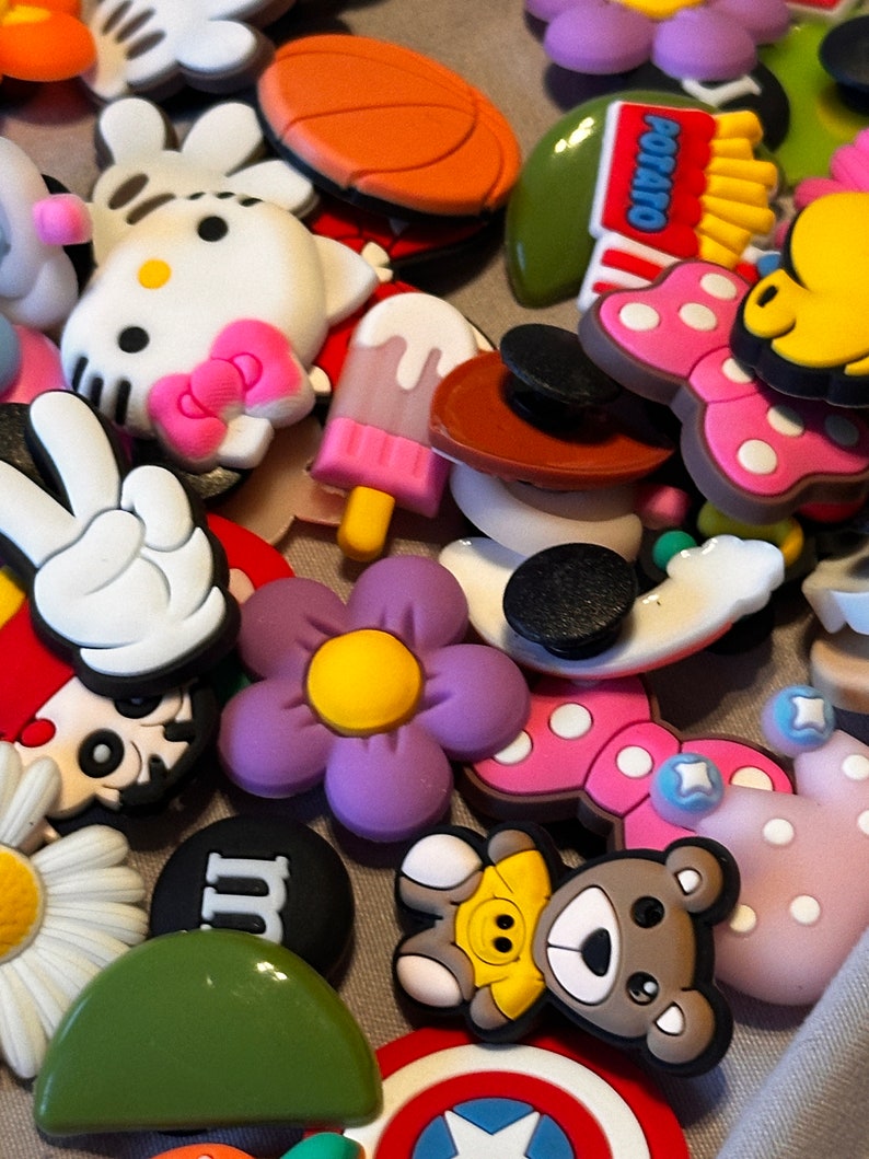 Assorted Croc Charms, Random Croc Charms Bulk 2 50 Charms, Random Croc