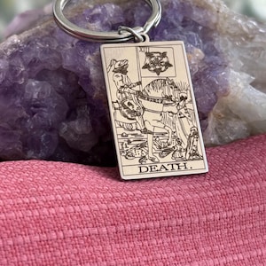 Porte-clé Tarot - Porte-clé Tarot - Mort - Cadeau carte de tarot