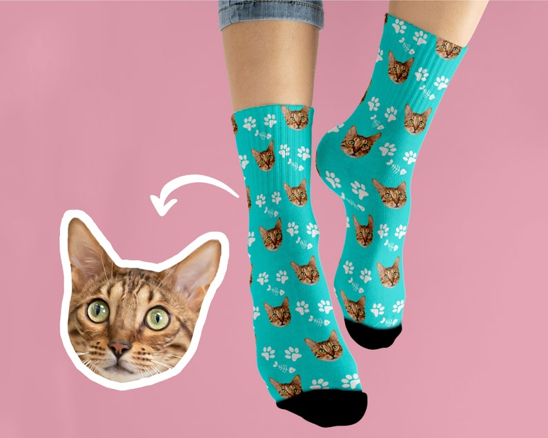 Custom Pet Socks Customized Socks With Any Photos Custom Dog Socks Custom Cat SocksCustom Pet Photo SocksSocks For Dog/cat zdjęcie 5