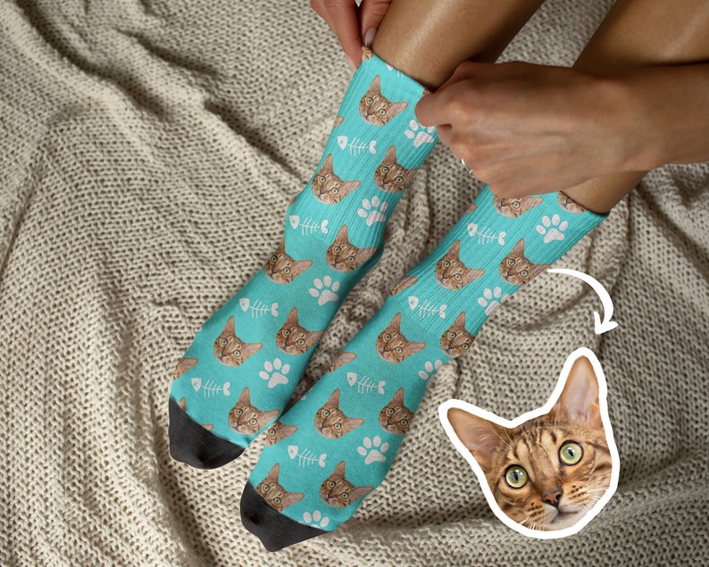 Custom Pet Socks Customized Socks With Any Photos Custom Dog Socks Custom Cat SocksCustom Pet Photo SocksSocks For Dog/cat zdjęcie 6