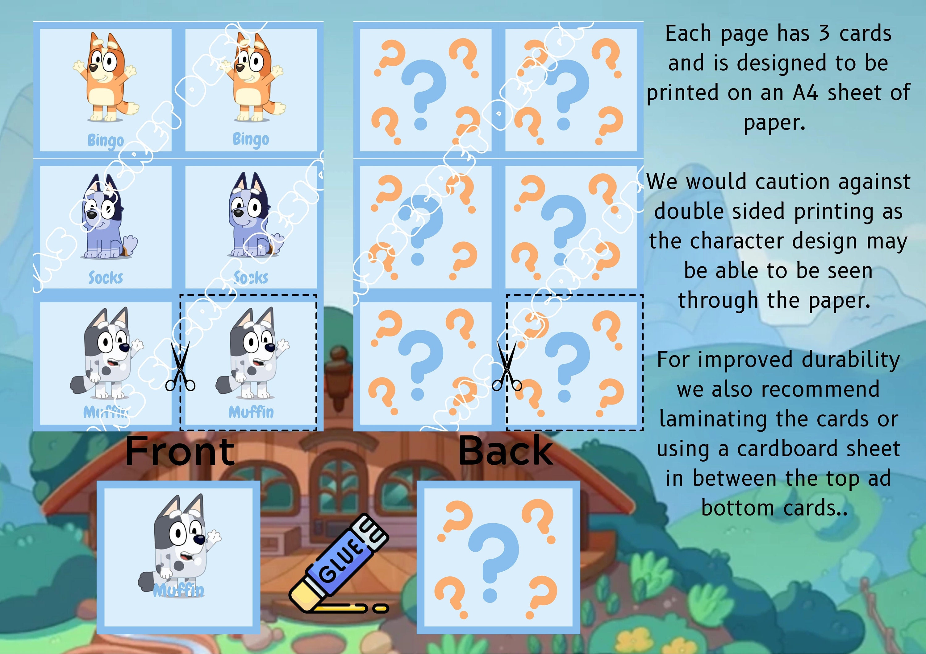 Bluey Memory Snap 33 Pairs Etsy