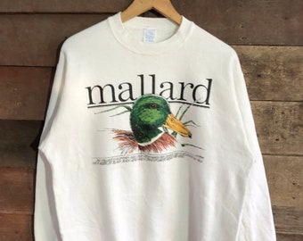 Vintage 90s Mallard Duck Wildlife Sweatshirt, Mallard Duck Shirt, Mallard Duck Sweater/Hoodie, Mallard Duck Wildlife Tee, Christmast Gifts