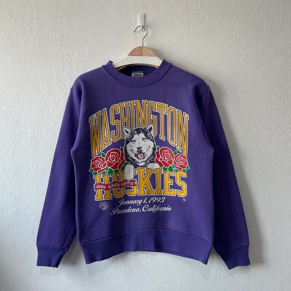 Vintage 90s Washington Huskies Crewneck Sweatshirt, UW Sweater, Washington Huskies Shirt, Washington Huskies Sweater/Hoodie, Christmast Gift