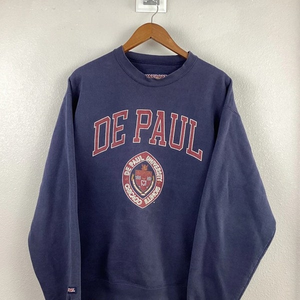 Vintage DePaul University Chicago Illinois Sweatshirt, DePaul University Shirt/Hoodie, DePaul Chicago Shirt, DePaul Shirt Christmast Gifts