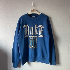 Vintage 90s Duke University Blue Devils Sweatshirt, Duke University Sweater, Duke University Hoodie, Duke Blue Devil Shirt / Crewneck