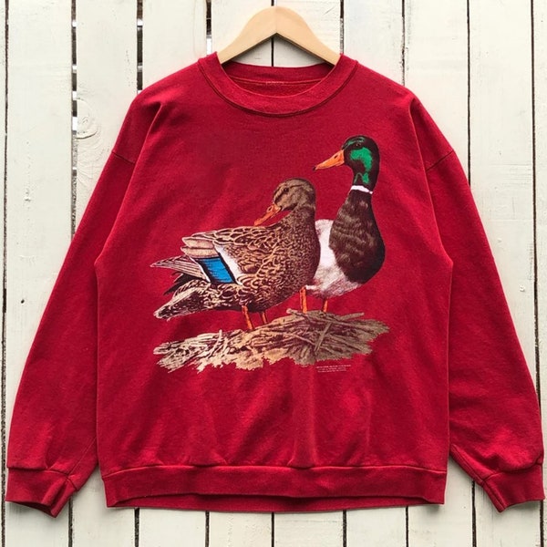 Vintage 90s Mallard Duck Wildlife Sweatshirt, Mallard Duck Shirt, Mallard Duck Sweater/Hoodie, Mallard Duck Wildlife Tee, Christmast Gifts