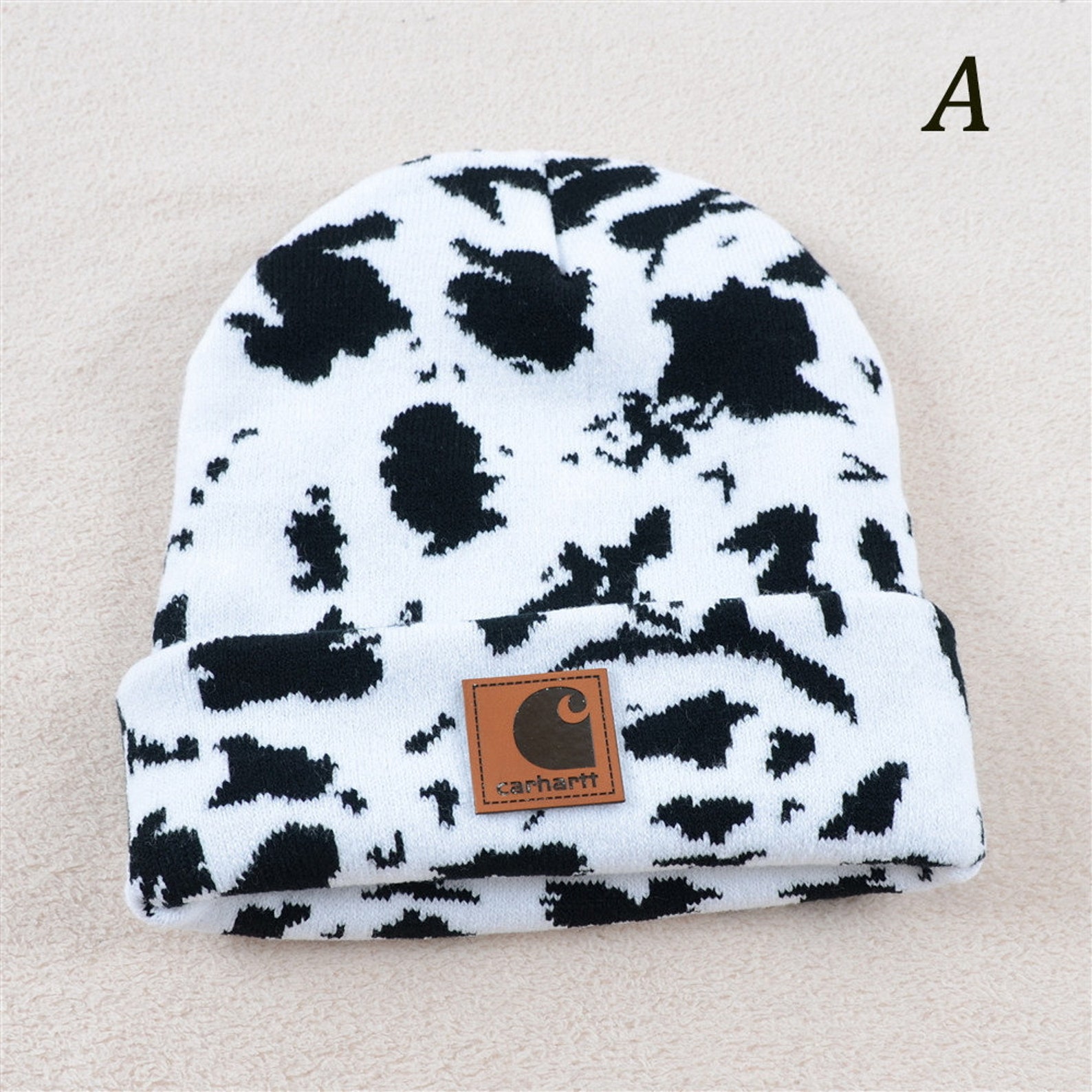 Carhartt Inspiration Cow Print Beanies for Adults and Etsy
