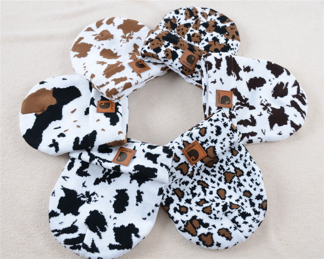 Carhartt Inspiration Cow Print Beanies for Adults and Etsy