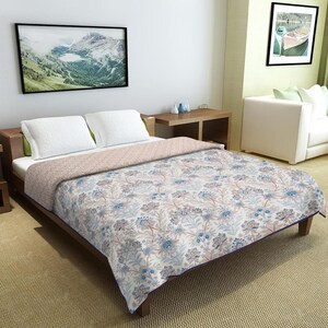Hand Block Print Cotton Dohar: Lightweight Indian Quilt
