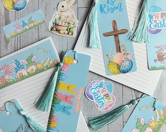 Juego de papelería de Pascua, cestas de regalo de Pascua