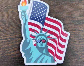 2"x3" 4th of July Statue of Liberty Sticker