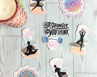 Inspirational Yoga, Brain Power & Mandala Magnets