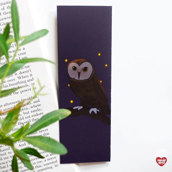 owl with stars bookmark