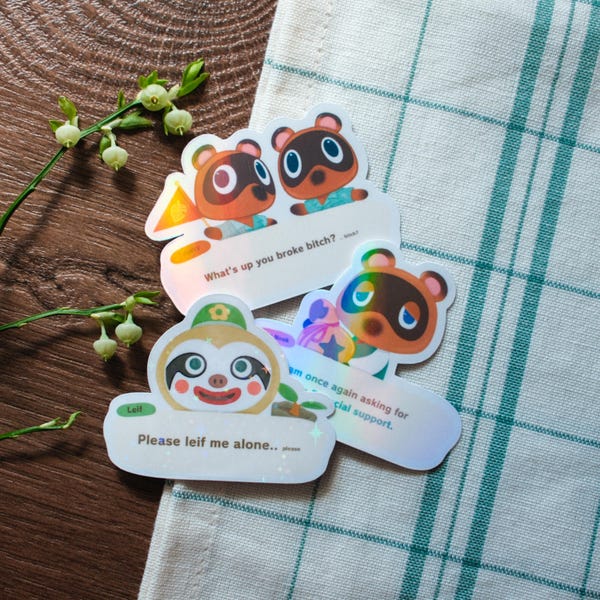 Adesivos de memes de Animal Crossing
