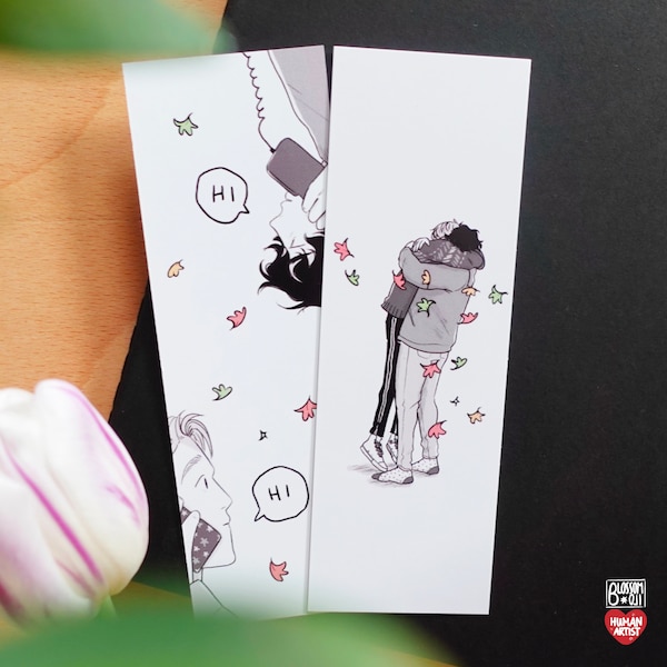 heartstopper nick & charlie bookmark