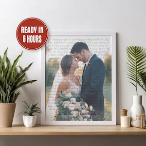 Wedding Song Lyrics from Wedding Photo Gift For Couple Custom Song Sign Framed Wedding Gift 1st Anniversary Gift First Dance Song Canvas