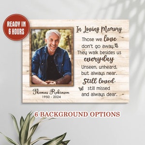 Personalized Memorial Gift for Loss of Parents, In Memory of Loved One Gifts, Loss of Mother Father Grandpa Grandma, Photo Memorial Gifts