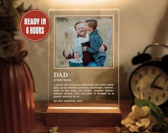 Personalized Dad Definition Photo Night Light Father's Day Gift Dad Photo Gift for Dad, Gift for Daddy, Dad Night Light, Dad Birthday Gift