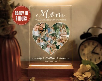 Personalized Photo Night Light For Mom Mothers Day Gift for Mom Gift from Daughter Mom Photo collage Gift Mom Christmas Gift Birthday gift