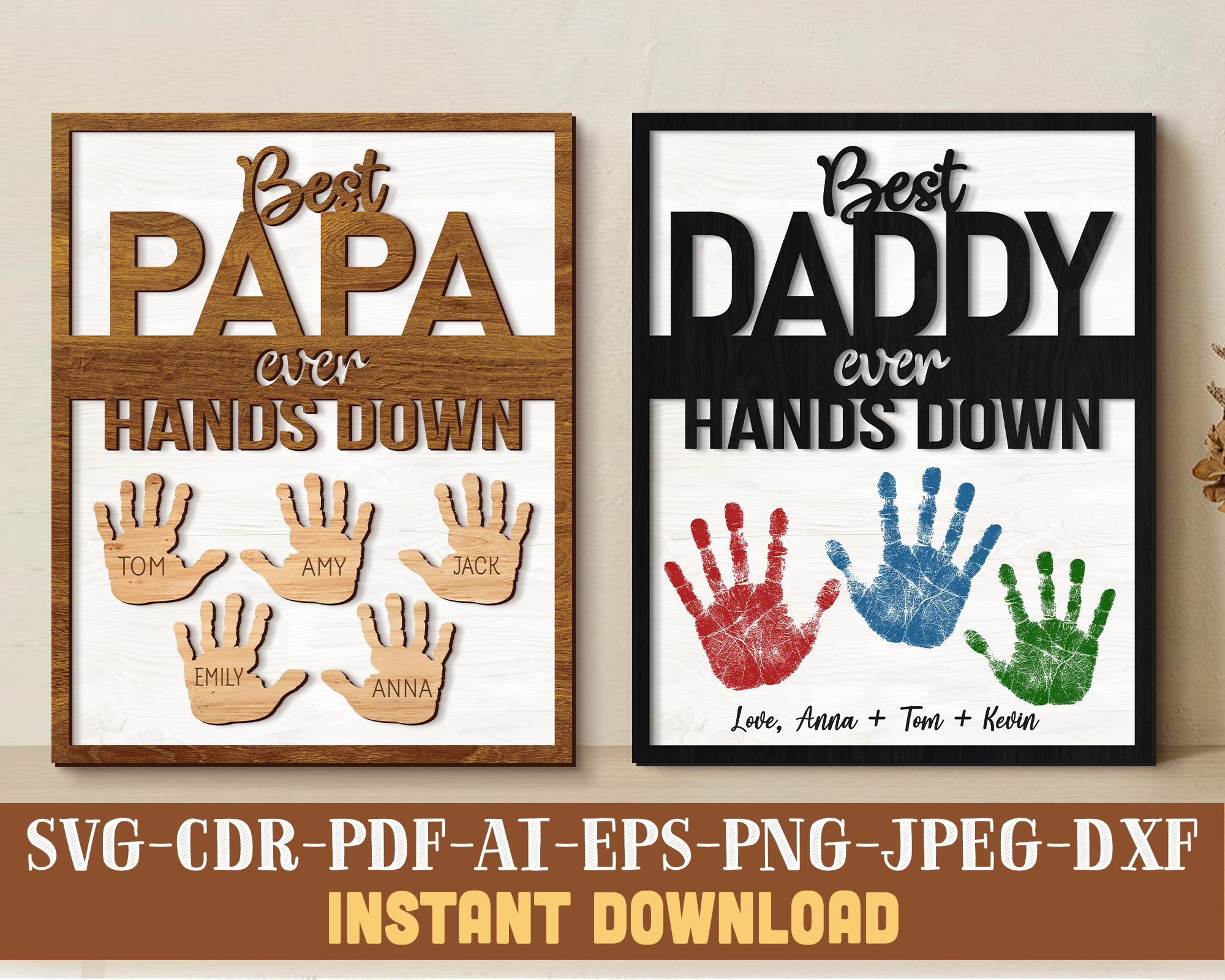 Best Dad Ever Hands Down SVG Laser Sign Father Day Gift Etsy Best Dad Ever Hands Down SVG Laser Sign Father Day Gift Etsy