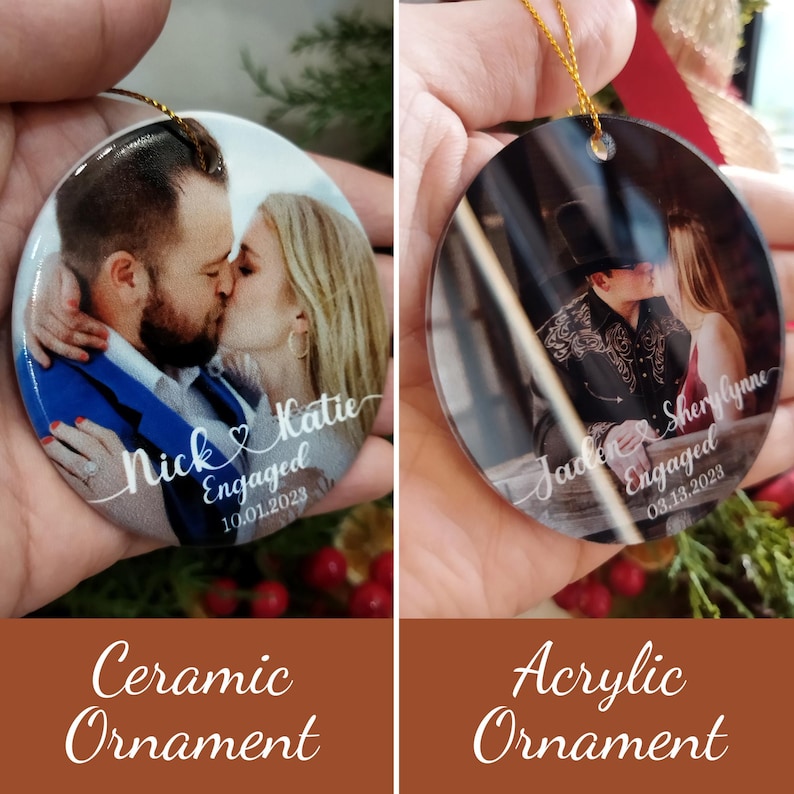 Personalized My First Christmas Photo Ornaments, Baby's 1st Xmas