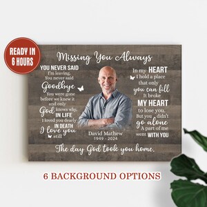 Personalized Dad Grandpa Memorial Photo Gifts Memorial Gifts for Dad Grandpa, Dad Memorial Gift Grandpa Memorial Gift Loss of Dad Grandpa
