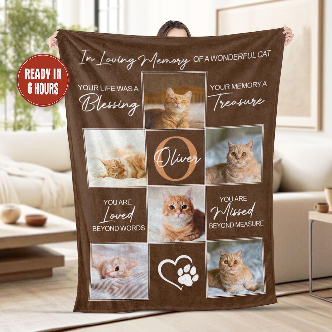 Personalized Cats Blanket - Gift Idea For Cat Lovers - In My Dream I See You Playing In Heaven