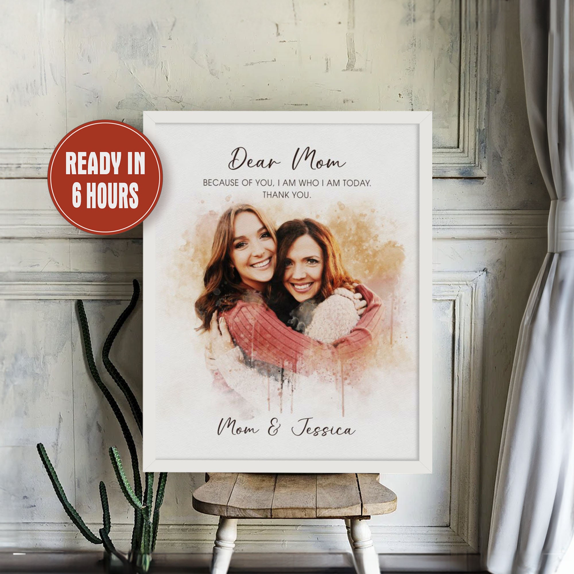 Personalized Mother and Daughter Photo Gift, Mothers Day Gift for Mom ...