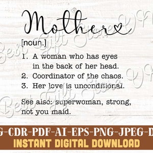 File SVG di definizione della madre per cricut