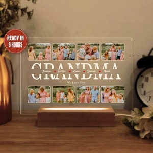 Personalisierte Oma Foto Nachtlicht, Oma Foto Collage Geschenk für Oma, Oma Chritsmas Geschenk, Muttertagsgeschenk, Oma Geschenke