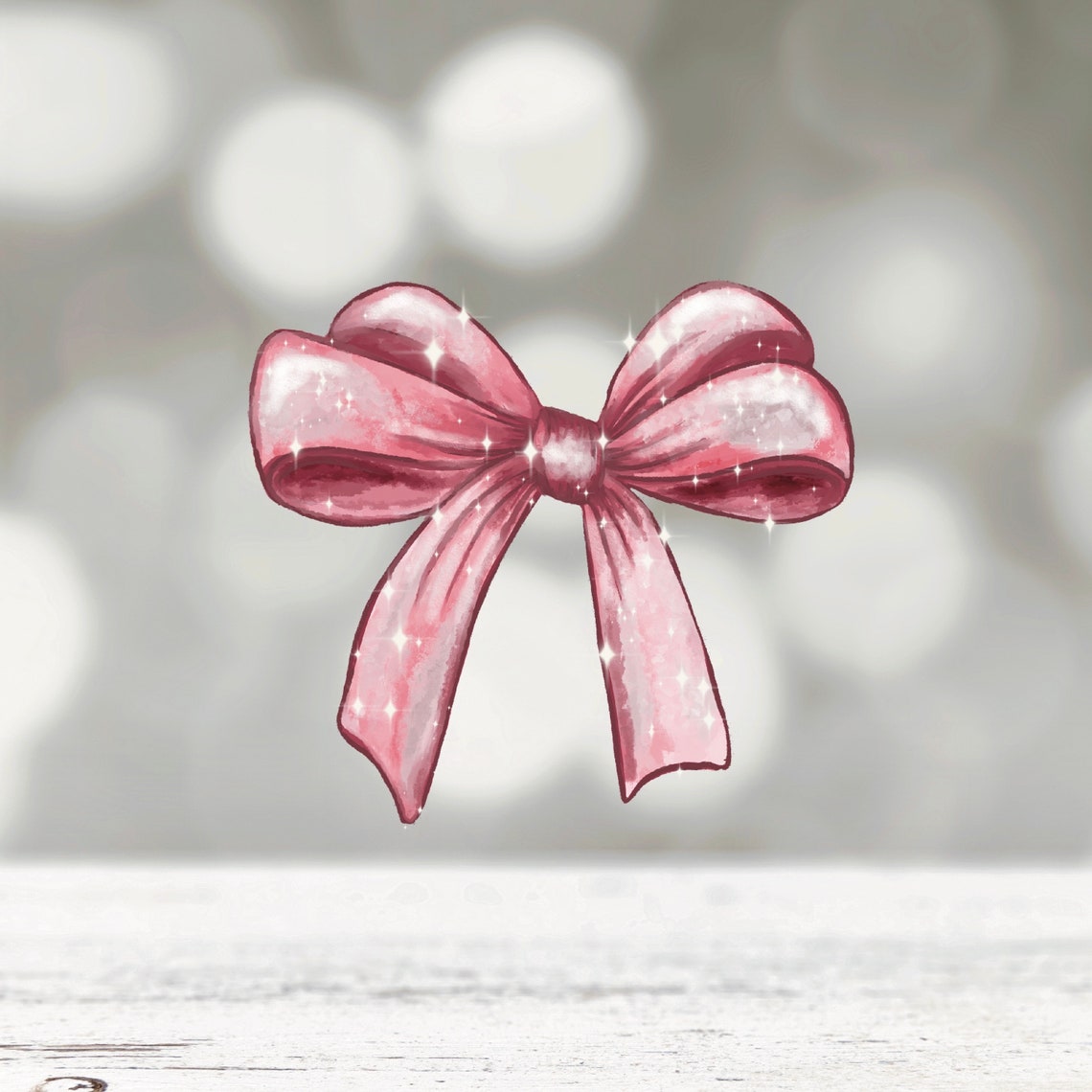 Pink Bow Sticker -bow Stickers - Water Bottle Stickers - Waterproof ...