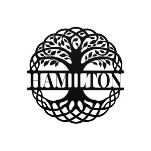 Personalized Tree Of Life Sign, Family Name Sign, Housewarming Gift, Last Name Sign, Metal Wall Art, Front Porch Sign, Custom Metal Sign
