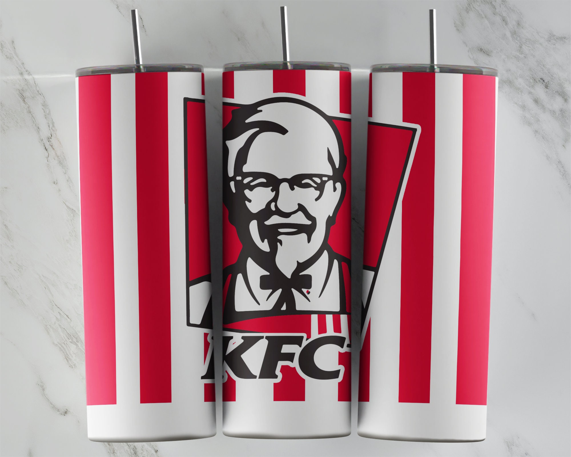 KFC Tumbler Design 20 Oz Skinny Tumbler Design Sublimation Etsy
