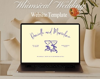 Wunderliche Hochzeit Website Vorlage | Leinwand Design (Digital)