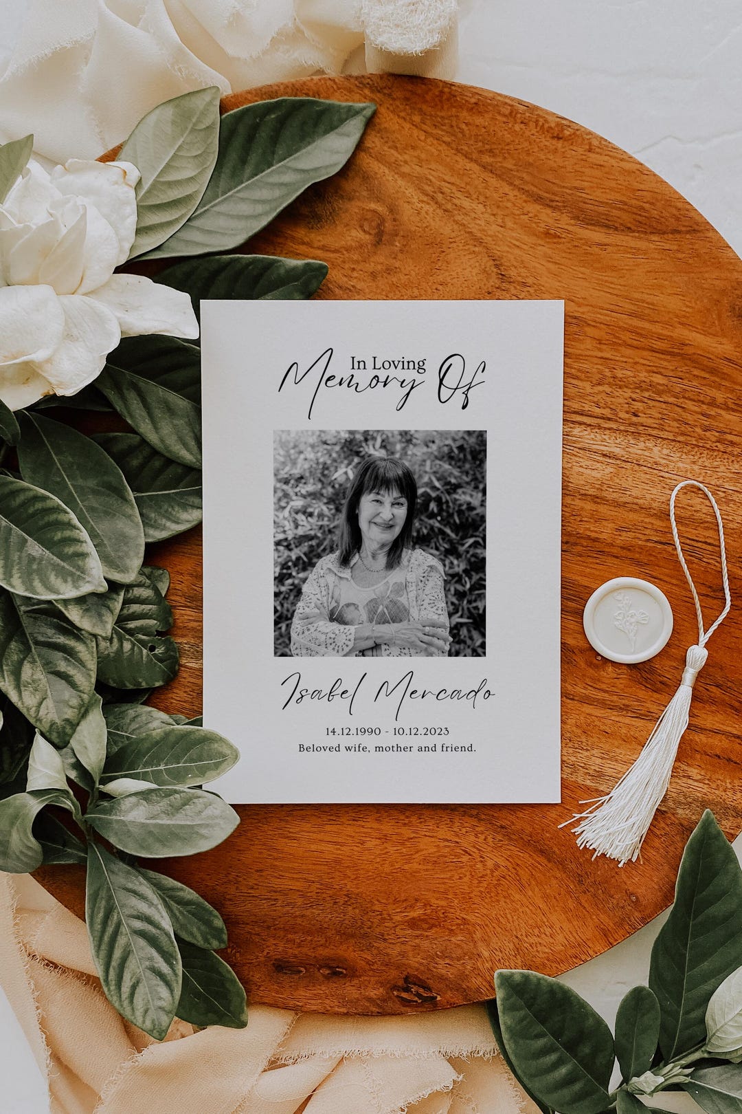 Elegant Funeral Program Template Canva | Celebration of Life (digital ...