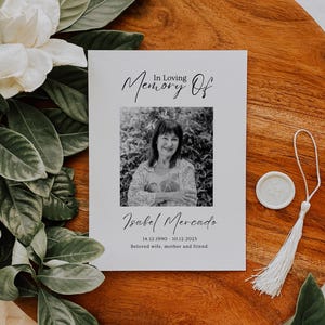 Elegant Funeral Program Template Canva | Celebration of Life (Digital Download)