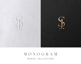 DIY Couple Monogram Wedding Template, Wedding Logo, Initial Logo, Personalised Monogram, Monogram Digital Download DIY | Maeve Collection