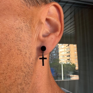 Orecchini Per Piercing Finto Orecchini A Croce Di Ferro Finti Plug Da 12mm - Finti Tunnel In Acciaio Inox, Stile Punk/rock Orecchini Per Uomo O Donna