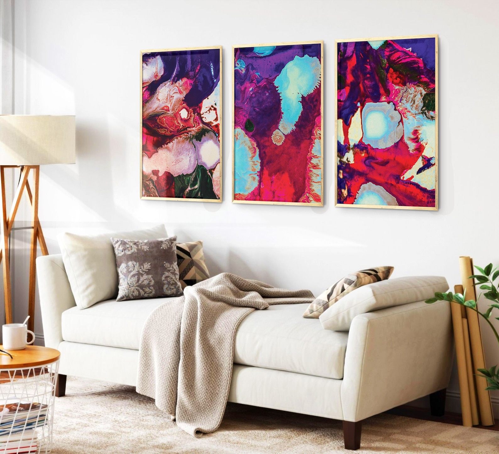 Abstract Prints Set Modern Colorful Art Set, Trendy Abstract Set of 3 ...