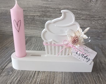 Candle holder with insert cupcake | birthday | gift | souvenir